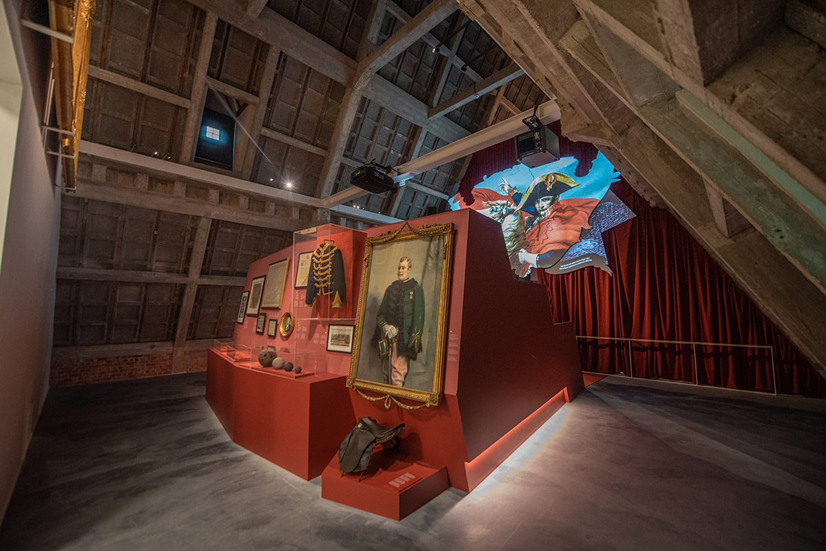 Filmzaal op de zolder van het Yper Museum