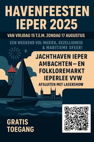 affiche havenfeesten ieper met qr code 2 06 2025